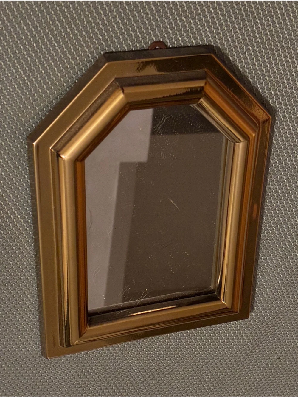 Vintage Set of Geometric Gold-Toned Wall Mirrors